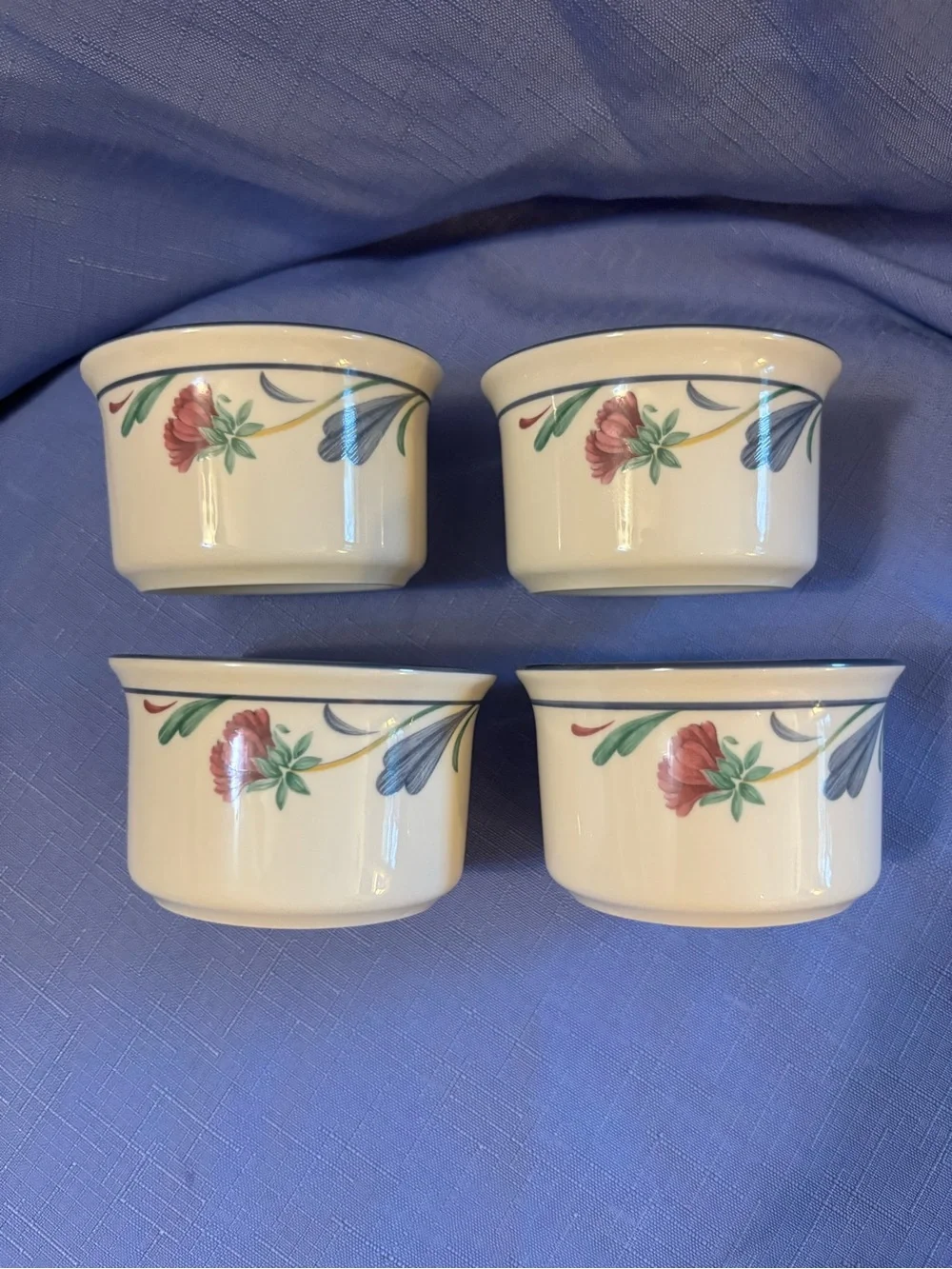 Lenox Poppies On Blue Ramekins (Set of 4)